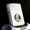 Bật Lửa Zippo Cổ Đồng Khối Mạ Chrome Phay Xước Khắc Ắn Mòn Phủ Sơn Nguyên Zin Chính Hãng, Đời 2 Vạch Thẳng Năm 1972 ZC182