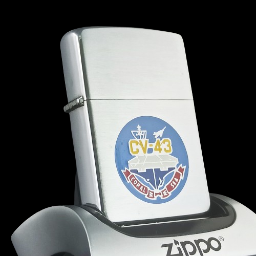 Bật Lửa Zippo Chủ Đề Tầu Chiến 2 Mặt Hiếm Gặp Đời 2 Vạch Sắc SX năm 1980 ZC217