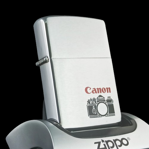 Bật Lửa Zippo Cổ Đồng Khối Mạ Chrome Phay Xước Khắc Ăn Mòn Phủ Sơn Máy Ảnh Năm 1980 Đời 2 Vạch Sắc ZC226