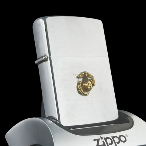 Bật Lửa Zippo Cổ Thuỷ Quân Lục Chiến Hiếm Gặp Năm 1962 Đời 4 Chấm ZC266