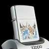 Bật Lửa Zippo Cổ Đồng Khối Mạ Chrome Phay Xước Khắc Ăn Mòn Phủ Sơn Chủ Đề Hiếm Gặp Năm 1979 Đời 3 Vạch Sắc ZC276