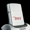 Bật Lửa ZIPPO Cổ  Sản Xuất Năm 1970 Đời Chữ Xéo 4 vạch thẳng ruột bông khối - ZC53