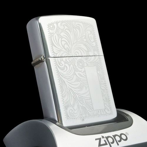 Bật Lửa Zippo Cổ Đồng Khối Mạ Chrome Venetian Năm 1978 Đời 4 Vạch Sắc ZC196