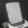 Bật Lửa Zippo Cổ Used Đồng Khối Mạ Chrome Phay Xước Trơn Năm 1974 Đời 8 Vạch Sắc ZCU34