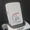Bật Lửa Zippo Cổ Vỏ Đồng Mạ Chrome Phay Xước Ăn Mòn Phủ Sơn Design Bản Kỷ Niệm 25 Năm Thành Lập Hãng 25th Đời 8 Chấm Năm 1957 ZCU47