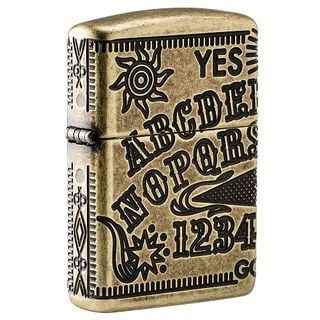 Bật Lửa Zippo 49001 Armor MultiCut Ouija Board Antique Brass Z266