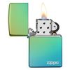 Zippo Classic High Polish Teal Zippo Logo-49191ZL Mã Sản Phẩm ZM91