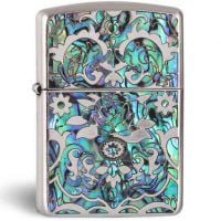 BẬT LỬA ZIPPO ARMOR KHẢM TRAI HOA VĂN - ZN24