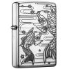 BẬT LỬA ZIPPO BẠC KHẮC HÌNH CÁ CHEP - ZN25