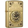 BẬT LỬA ZIPPO HOA VĂN DÁN EMBLEM HÌNH RỒNG - ZN39