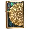 BẬT LỬA ZIPPO KHẢM TRAI HOA VĂN MẶT TRỐNG - ZN50