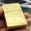 BẬT LỬA ZIPPO BRASS ĐỒNG KHỐI CÁ CHÉP ĐẦM SEN KHẮC 2 MẶT BẢN AMOR - ZKB67