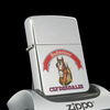 BẬT LỬA ZIPPO MẠ CHROME SƠN HẤP NHIỆT CHỦ ĐỀ NGỰA ĐUA BẢN XUẤT CHÂU ÂU ĐỜI XI NĂM 1995 ZL111