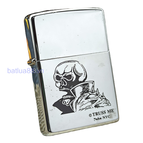 BẬT LỬA ZIPPO CHROME BÓNG SƠN HẤP NHIỆT CHỦ ĐỀ NGƯỜI NGOÀI HÀNH TINH BẢN XUẤT CHÂU ÂU ĐỜI XIII NĂM 1997 ZL129