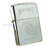 BẬT LỬA ZIPPO CHROME BÓNG CHỦ ĐỀ WILD WEST SÚNG CÔN ĐỜI VIII NĂM 1992 ZL12