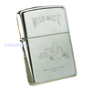 BẬT LỬA ZIPPO CHROME BÓNG CHỦ ĐỀ WILD WEST MŨ DÂY CAO BỒI ĐỜI XI NĂM 1995 ZL13