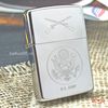 BẬT LỬA ZIPPO CHROME BÓNG CHỦ ĐỀ U.S.ARMY QUÂN SỰ HOA KỲ ĐỜI VII NĂM 1991 ZL132