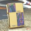 BẬT LỬA ZIPPO MẠ VÀNG TOÀN THÂN, KHẢM XÀ CỪ 2 MẶT BẢN ĐẶC BIỆT TRIỆN SHELLFISH (CỰC HIẾM) NĂM 2012 ZL157