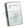 BẬT LỬA ZIPPO CHROME BÓNG CHỦ ĐỀ WILD WEST CAO BỒI CƯỠI NGỰA ĐỜI VIII NĂM 1992 ZL16