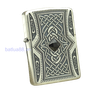 BẬT LỬA ZIPPO AMOR HOA VĂN 2 MẶT ĐÍNH ĐÁ ĐEN PHONG THỦY MAY MẮN NĂM 2006 ZL182
