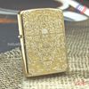 BẬT LỬA ZIPPO AMOR MẠ VÀNG HOA VĂN ĐẦU LÂU 2 MẶT, NĂM 2013 ZL185