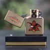 BẬT LỬA ZIPPO BRASS SƠN HẤP NHIỆT HÃNG BIA ĐỜI XVI LA MÃ NĂM 2000 ZL19