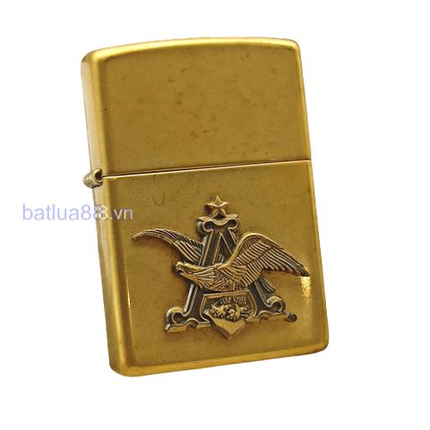 BẬT LỬA ZIPPO BRASS EMBLEM HÃNG BIA ĐỜI XIV NĂM 1998 ZL20