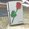 BẬT LỬA ZIPPO CHROME BÓNG SƠN HẤP NHIỆT CHỦ ĐỀ BÔNG HỒNG ĐỜI XVI NĂM 2000 ZL208