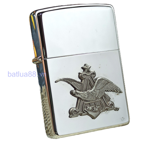 BẬT LỬA ZIPPO CHROME BÓNG EMBLEM HÃNG BIA ĐỜI XIV NĂM 1998 ZL21