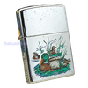 BẬT LỬA ZIPPO CHROME BÓNG SƠN HẤP NHIỆT CHỦ ĐỀ ĐỘNG VẬT VỊT ĐỜI XVI NĂM 2000 ZL210