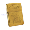 BẬT LỬA ZIPPO BRASS ĂN MÒN CHỦ ĐỀ CÂU CÁ ĐỜI XI NĂM 1993 ZL224