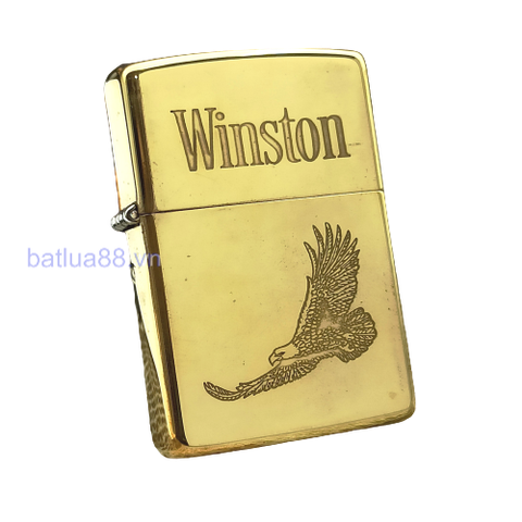 BẬT LỬA ZIPPO BRASS CHU NIÊN 32-92 ĂN MÒN CHỦ ĐỀ ĐẠI BÀNG WINSTON NĂM 1992 ZL234