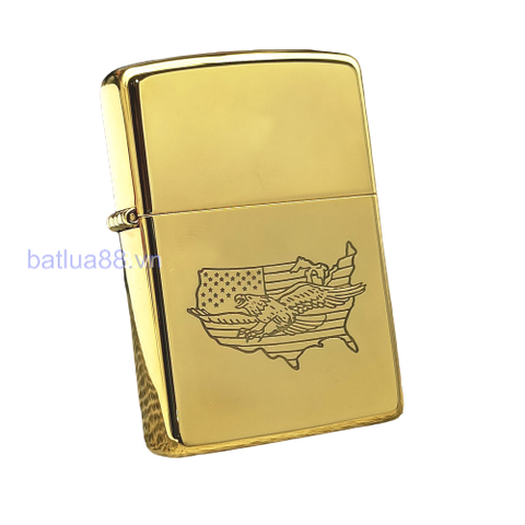 BẬT LỬA ZIPPO BRASS ĂN MÒN CHỦ ĐỀ ĐẠI BÀNG CỜ MỸ ĐỜI X NĂM 1994 ZL235