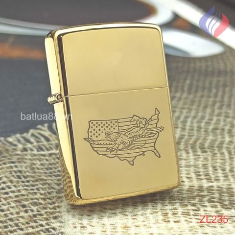 BẬT LỬA ZIPPO BRASS ĂN MÒN CHỦ ĐỀ ĐẠI BÀNG CỜ MỸ ĐỜI X NĂM 1994 ZL235