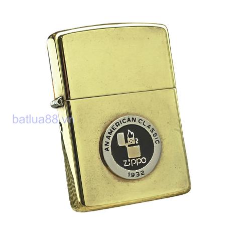 BẬT LỬA ZIPPO BRASS EMBLEM LOGO ZIPPO ĐỜI VIII NĂM 1992 ZL242