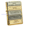 BẬT LỬA ZIPPO 10 ỐP MỘC ĐÁY MẠ VÀNG ZL243