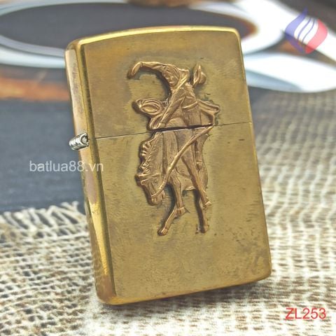 BẬT LỬA ZIPPO BRASS CHỦ ĐỀ EMBLEM MARLBORO RODEO ĐỜI VIII LA MÃ SẢN XUẤT NĂM 1992 - ZL253