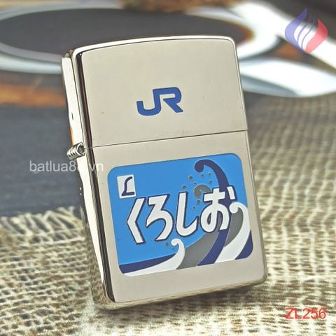 BẬT LỬA ZIPPO MẠ CHROME BÓNG CHỦ ĐỀ SÓNG THẦN NHẬT BẢN  ĐỜI XVI  LA MÃ SẢN XUẤT NĂM 2000 - ZL256