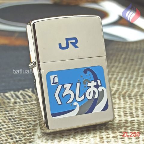 BẬT LỬA ZIPPO MẠ CHROME BÓNG CHỦ ĐỀ SÓNG THẦN NHẬT BẢN  ĐỜI XVI  LA MÃ SẢN XUẤT NĂM 2000 - ZL256