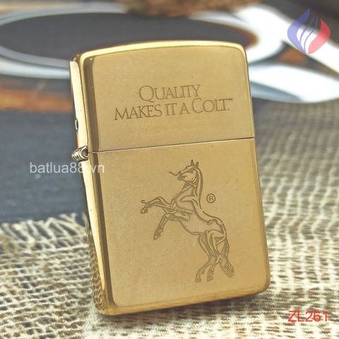 BẬT LỬA ZIPPO BRASS CHỦ ĐỀ NGỰA ĐỜI XII LA MÃ SẢN XUẤT NĂM 1996 - ZL261