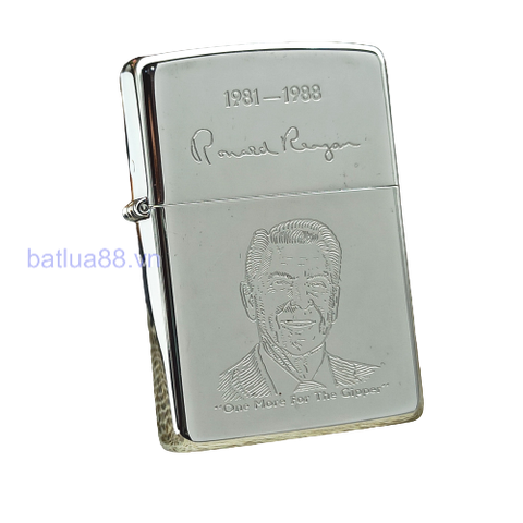 BẬT LỬA ZIPPO CHROME BÓNG CHỦ ĐỀ TỔNG THỐNG HOA KỲ ĐỜI X LA MÃ SẢN XUẤT NĂM 1994 - ZL268