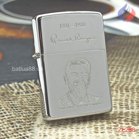 BẬT LỬA ZIPPO CHROME BÓNG CHỦ ĐỀ TỔNG THỐNG HOA KỲ ĐỜI X LA MÃ SẢN XUẤT NĂM 1994 - ZL268