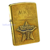 BẬT LỬA ZIPPO BRASS EMBLEM ĐẦU BÒ MARLBORO ĐỜI VIII LA MÃ SẢN XUẤT NĂM 1992 - ZL270