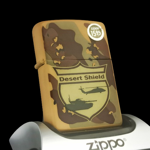 Bật Lửa Zippo Camo Gulf War Operation Desert Storm đời VI La Mã năm 1990 Chiến Tranh Vùng Vịnh ZL307