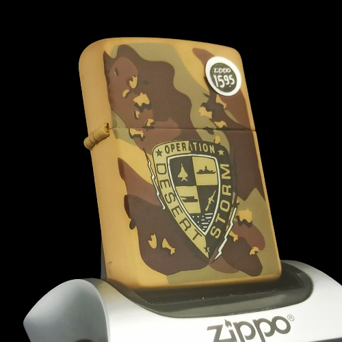 Bật Lửa Zippo Operation Desert Storm Gulf War đời VI La Mã năm 1990 Chiến Tranh Vùng Vịnh Bão Táp Sa Mạc ZL309