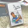 BẬT LỬA ZIPPO CHROME BÓNG SƠN HẤP NHIỆT CHỦ ĐỀ THỂ THAO ĐÁNH GOLF ĐỜI XVI NĂM 2000 ZL31