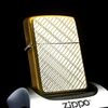 Bật Lửa Zippo Đồng Khối Emblem Bạch Kim Vân Chéo Năm 1997 Đời XIII La Mã  ZL364