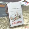 BẬT LỬA ZIPPO CHROME BÓNG SƠN HẤP NHIỆT CHỦ ĐỀ MÁY BAY ĐỜI IX NĂM 1993 ZL36