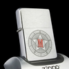 Bật Lửa Zippo Đồng Khối Mạ Chrome Phay Xước Vintage Chủ Đề Marlboro Ngôi Sao Năm 2003 ZL410