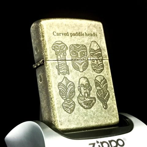 Bật Lửa Zippo Antique Sliver Chủ Đề Họa Tiết Lịch Sử Cổ Đại Cực Hiếm Gặp Năm 2002 ZL426